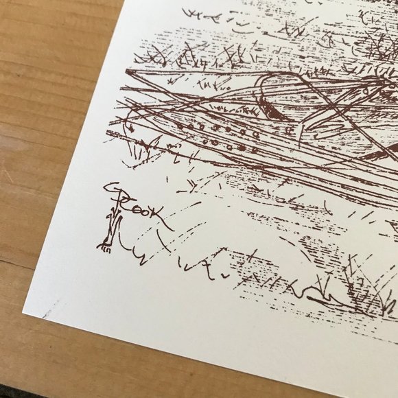 Army Paratrooper Airman Sepia Art Print Artist Name CP Cook 9x12" - Picture 2 of 3